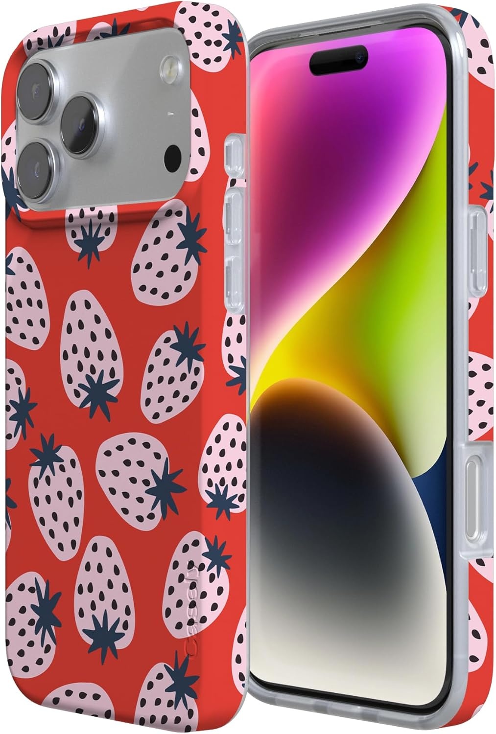 image:imageCasely iPhone 17 Pro Max Case Youre Dinomite Green Dinosaur Compatible with MagSafe Classic Ultra Thin DesignId Pick You Red Strawberry