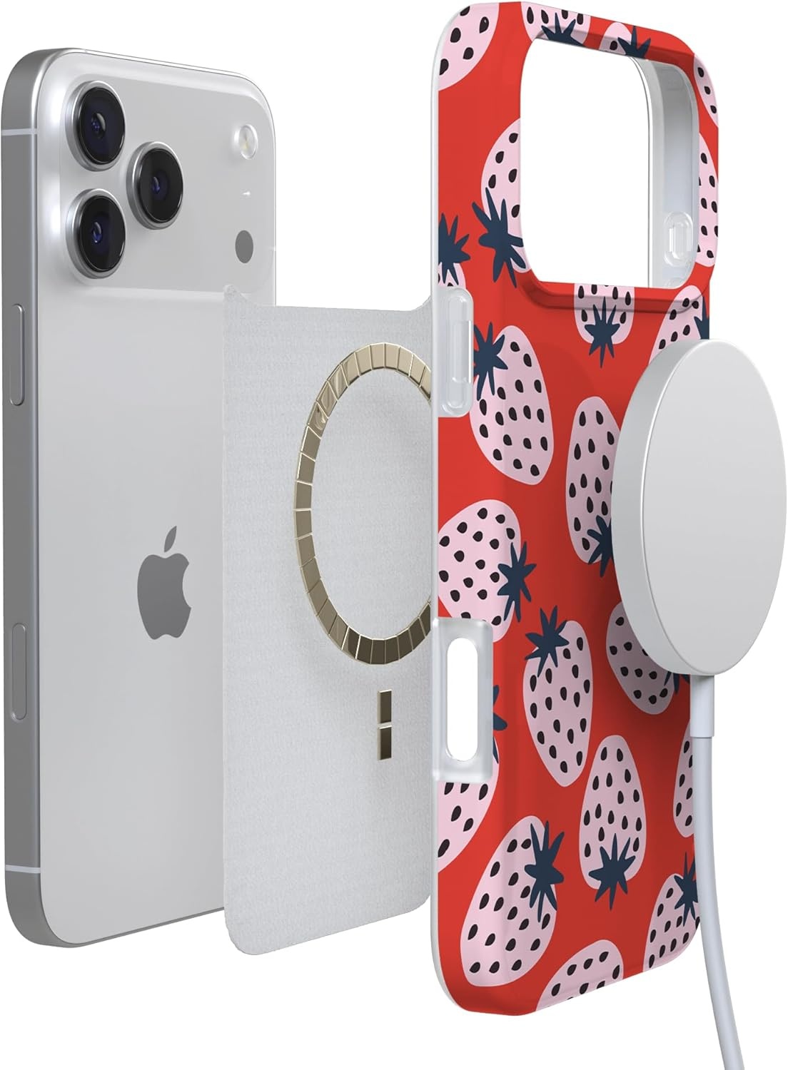 image:imageCasely iPhone 17 Pro Max Case Youre Dinomite Green Dinosaur Compatible with MagSafe Classic Ultra Thin DesignId Pick You Red Strawberry