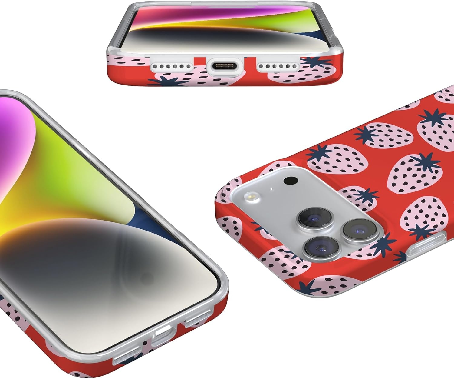image:imageCasely iPhone 17 Pro Max Case Youre Dinomite Green Dinosaur Compatible with MagSafe Classic Ultra Thin DesignId Pick You Red Strawberry