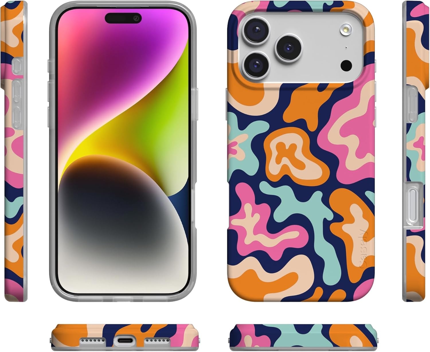image:imageCasely iPhone 17 Pro Max Case Youre Dinomite Green Dinosaur Compatible with MagSafe Classic Ultra Thin DesignMidnight Color Splash Abstract Retro