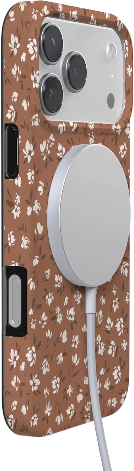 image:imageCasely iPhone 17 Pro Max Case Youre Dinomite Green Dinosaur Compatible with MagSafe Classic Ultra Thin DesignMocha Meadow Tiny Flowers