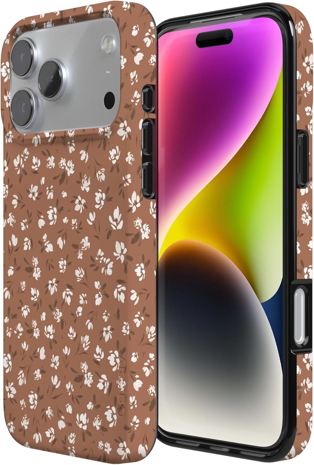 image:imageCasely iPhone 17 Pro Max Case Youre Dinomite Green Dinosaur Compatible with MagSafe Classic Ultra Thin DesignMocha Meadow Tiny Flowers