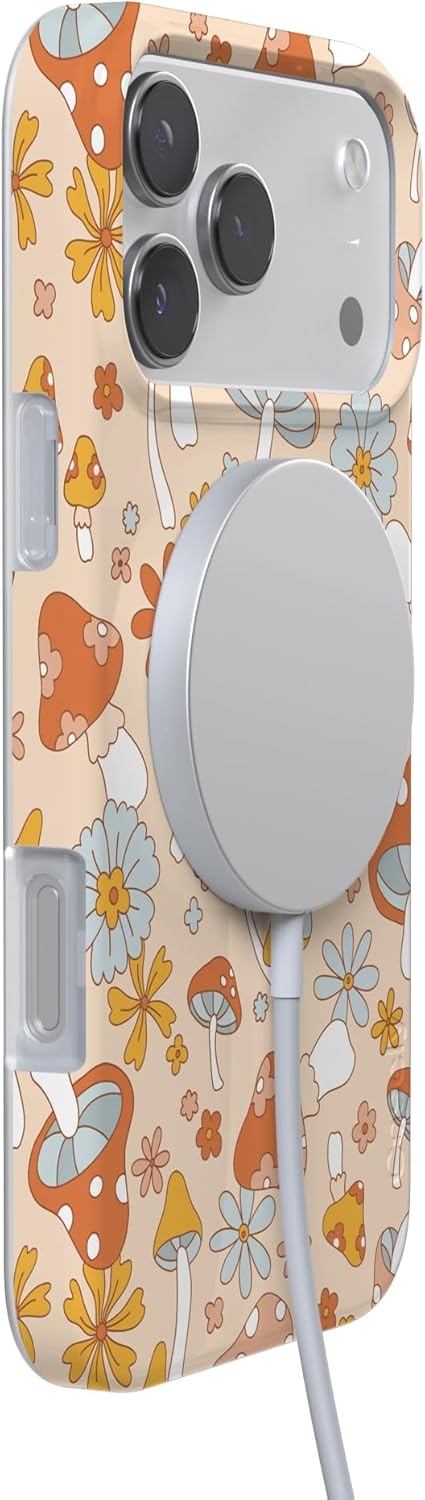 image:imageCasely iPhone 17 Pro Max Case Youre Dinomite Green Dinosaur Compatible with MagSafe Classic Ultra Thin DesignMushroom Magic Retro Floral