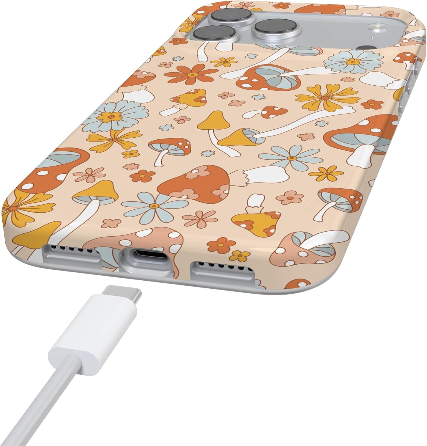 image:imageCasely iPhone 17 Pro Max Case Youre Dinomite Green Dinosaur Compatible with MagSafe Classic Ultra Thin DesignMushroom Magic Retro Floral