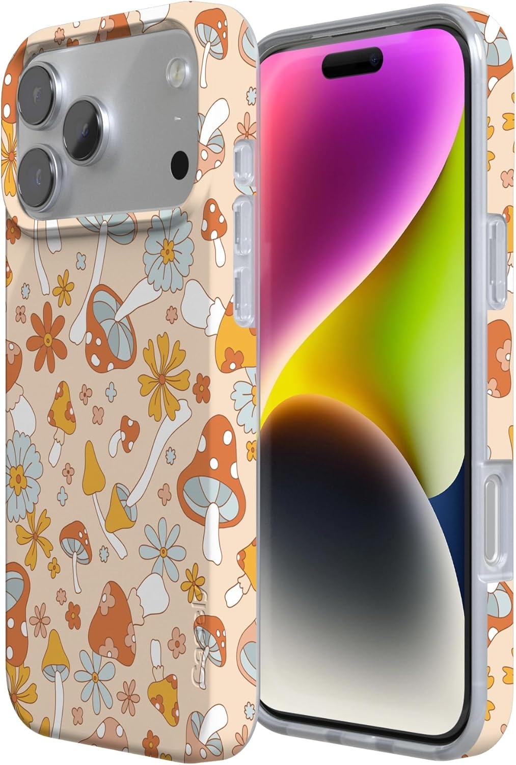 image:imageCasely iPhone 17 Pro Max Case Youre Dinomite Green Dinosaur Compatible with MagSafe Classic Ultra Thin DesignMushroom Magic Retro Floral
