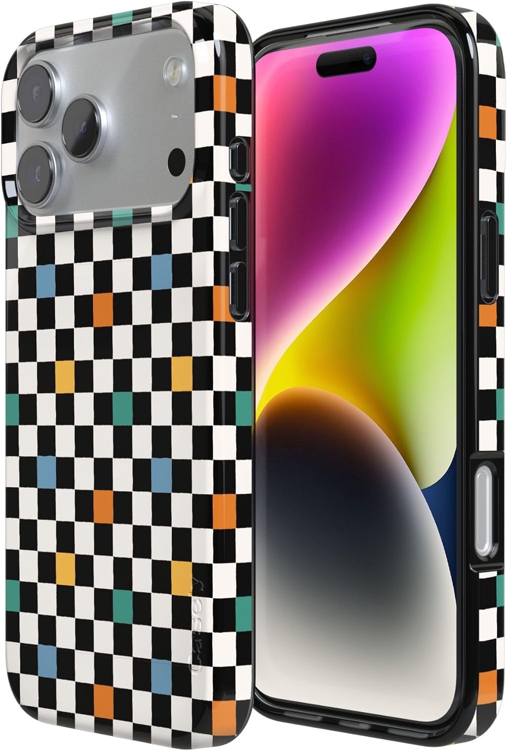 image:imageCasely iPhone 17 Pro Max Case Youre Dinomite Green Dinosaur Compatible with MagSafe Classic Ultra Thin DesignOld Skool Retro Checkerboard