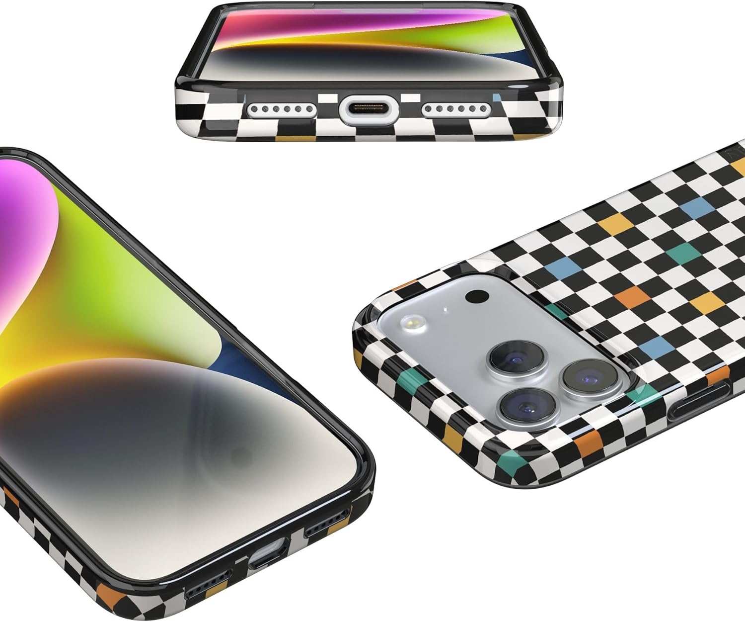 image:imageCasely iPhone 17 Pro Max Case Youre Dinomite Green Dinosaur Compatible with MagSafe Classic Ultra Thin DesignOld Skool Retro Checkerboard