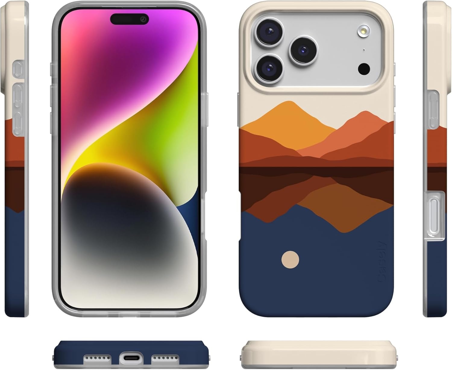 image:imageCasely iPhone 17 Pro Max Case Youre Dinomite Green Dinosaur Compatible with MagSafe Classic Ultra Thin DesignOpposites Attract Day Night Mountains