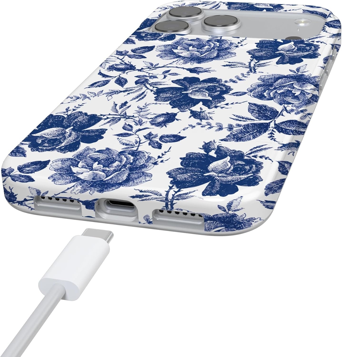 image:imageCasely iPhone 17 Pro Max Case Youre Dinomite Green Dinosaur Compatible with MagSafe Classic Ultra Thin DesignRose to Fame Blue White Rose Floral