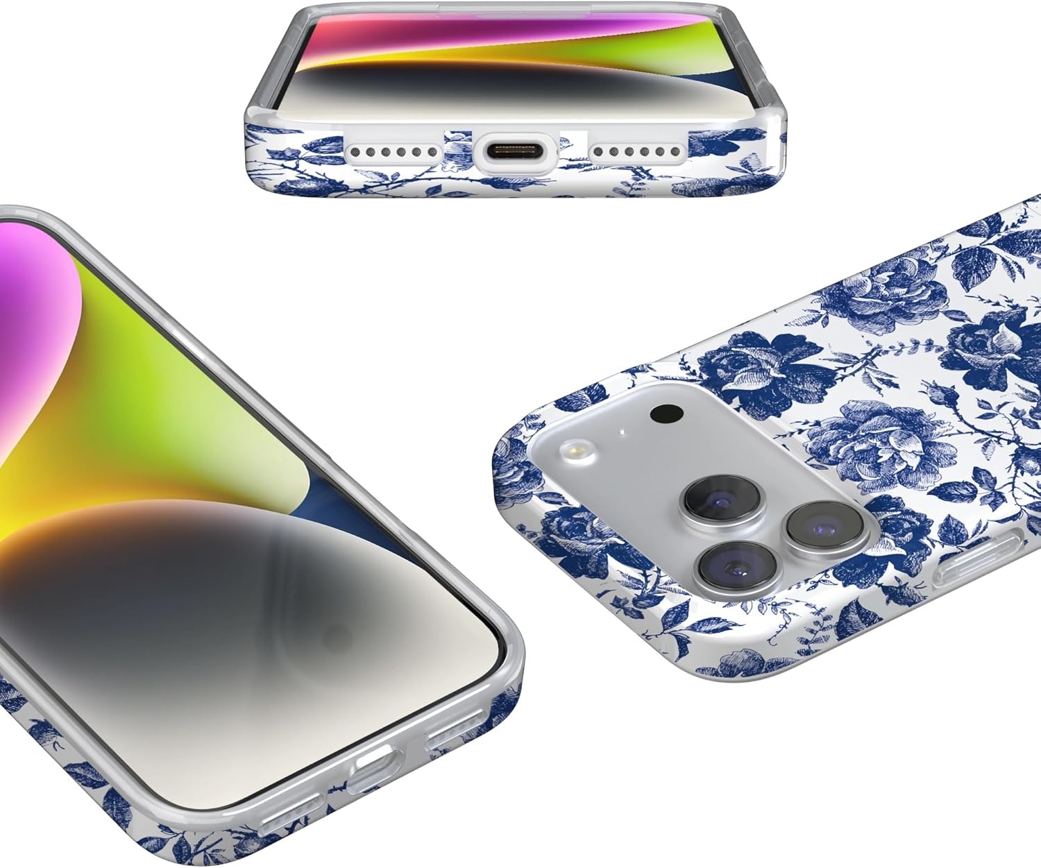 image:imageCasely iPhone 17 Pro Max Case Youre Dinomite Green Dinosaur Compatible with MagSafe Classic Ultra Thin DesignRose to Fame Blue White Rose Floral