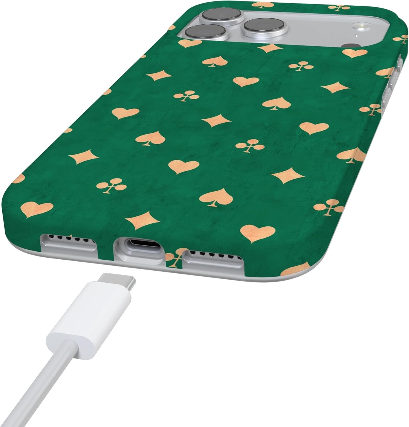 image:imageCasely iPhone 17 Pro Max Case Youre Dinomite Green Dinosaur Compatible with MagSafe Classic Ultra Thin DesignRoyal Flush French Deck