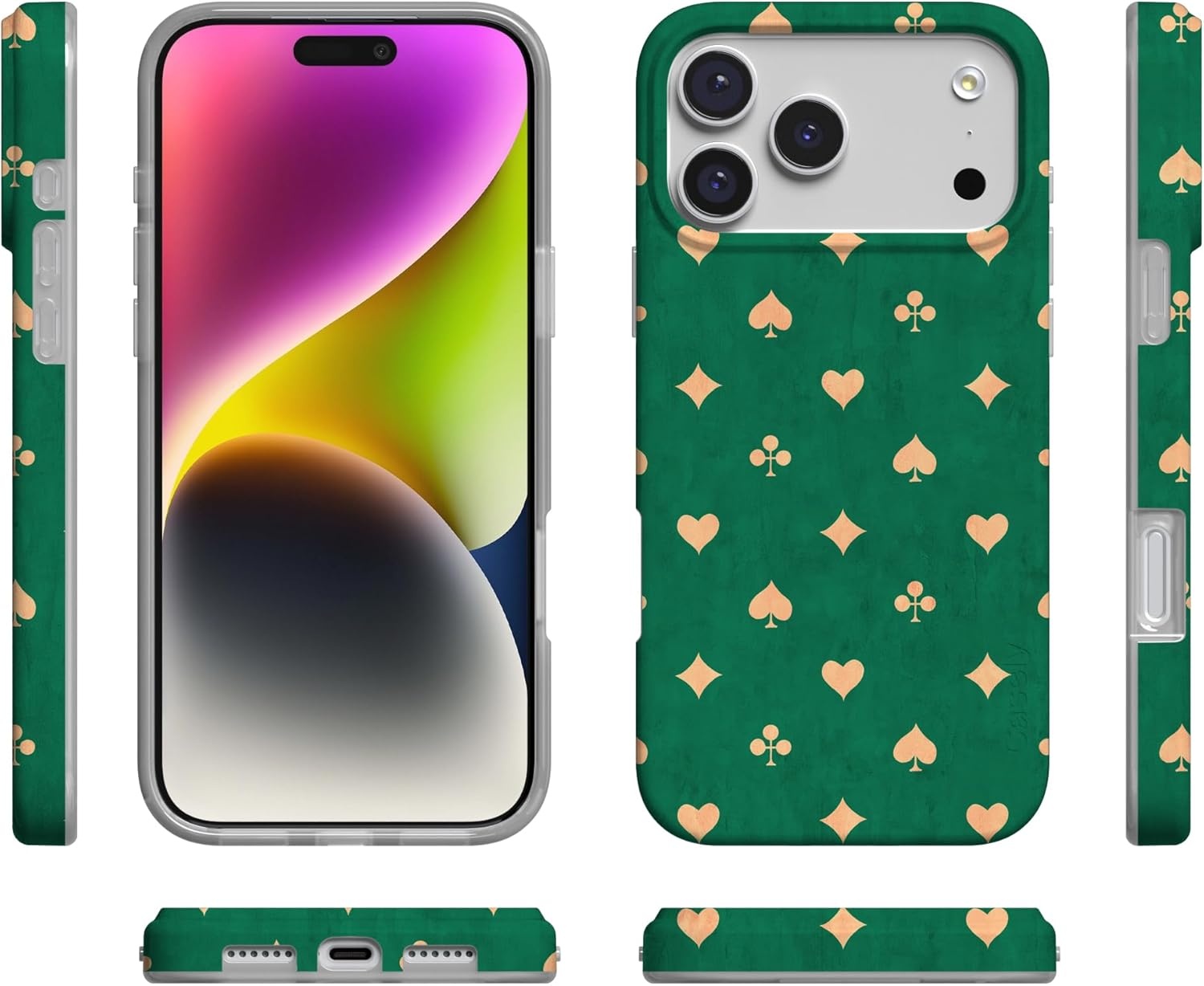 image:imageCasely iPhone 17 Pro Max Case Youre Dinomite Green Dinosaur Compatible with MagSafe Classic Ultra Thin DesignRoyal Flush French Deck