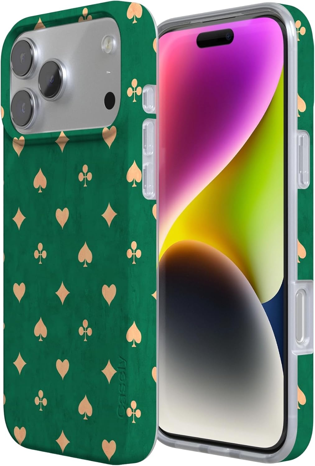 image:imageCasely iPhone 17 Pro Max Case Youre Dinomite Green Dinosaur Compatible with MagSafe Classic Ultra Thin DesignRoyal Flush French Deck