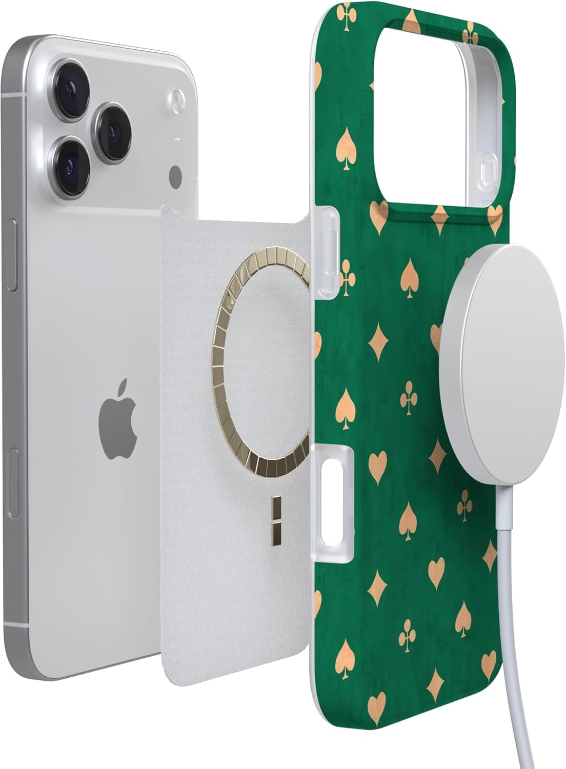 image:imageCasely iPhone 17 Pro Max Case Youre Dinomite Green Dinosaur Compatible with MagSafe Classic Ultra Thin DesignRoyal Flush French Deck
