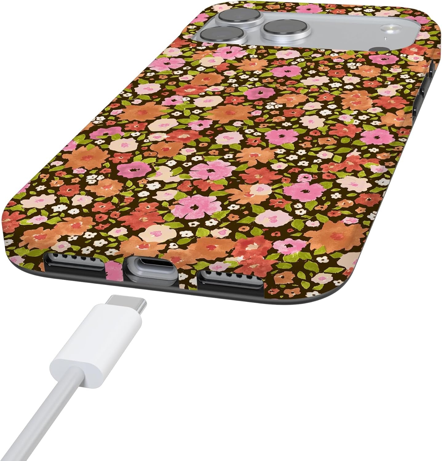 image:imageCasely iPhone 17 Pro Max Case Youre Dinomite Green Dinosaur Compatible with MagSafe Classic Ultra Thin DesignRustic Roses Boho Bouquet