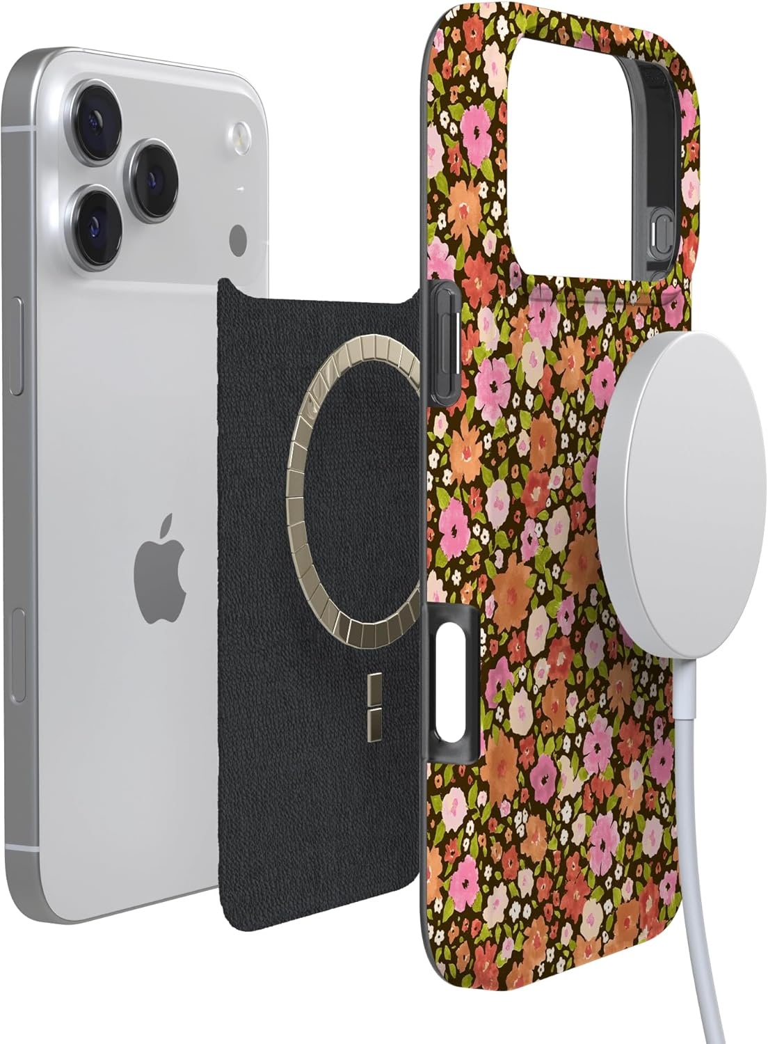 image:imageCasely iPhone 17 Pro Max Case Youre Dinomite Green Dinosaur Compatible with MagSafe Classic Ultra Thin DesignRustic Roses Boho Bouquet