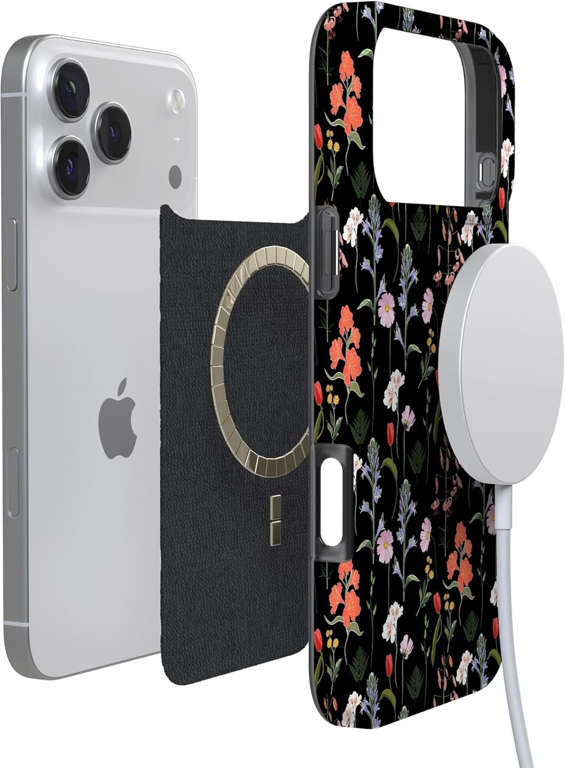 image:imageCasely iPhone 17 Pro Max Case Youre Dinomite Green Dinosaur Compatible with MagSafe Classic Ultra Thin DesignSecret Garden Mixed Floral