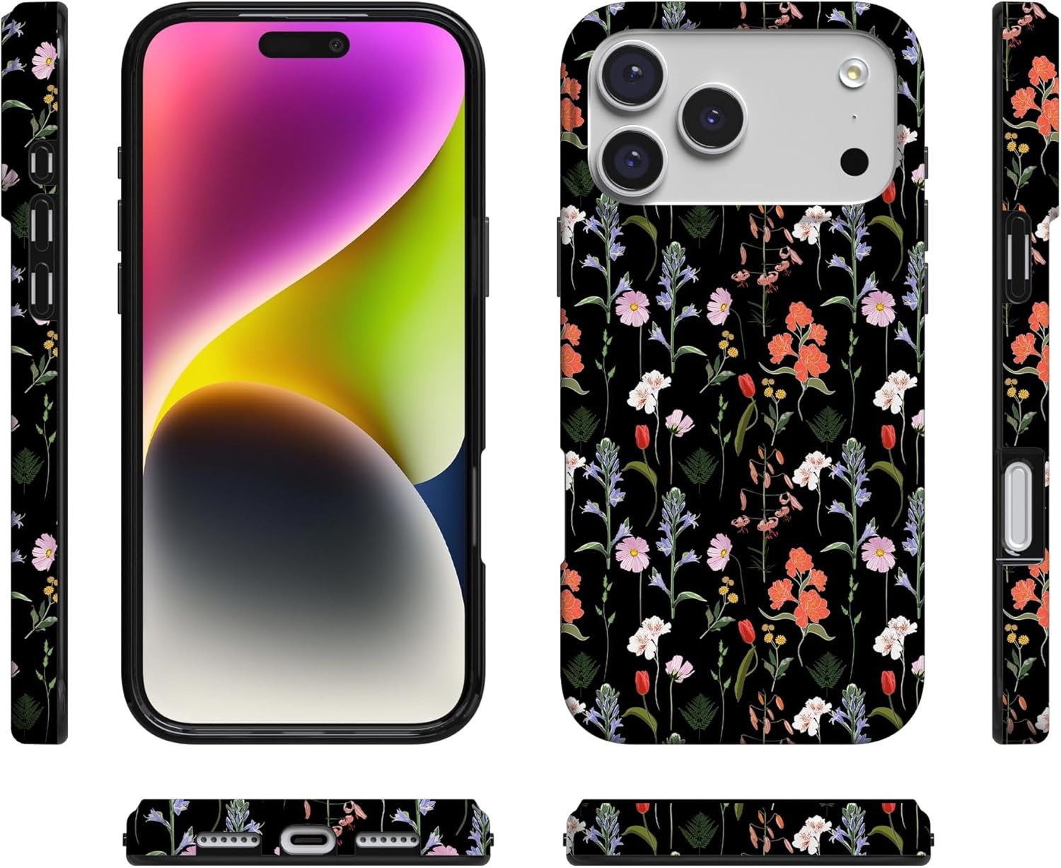 image:imageCasely iPhone 17 Pro Max Case Youre Dinomite Green Dinosaur Compatible with MagSafe Classic Ultra Thin DesignSecret Garden Mixed Floral