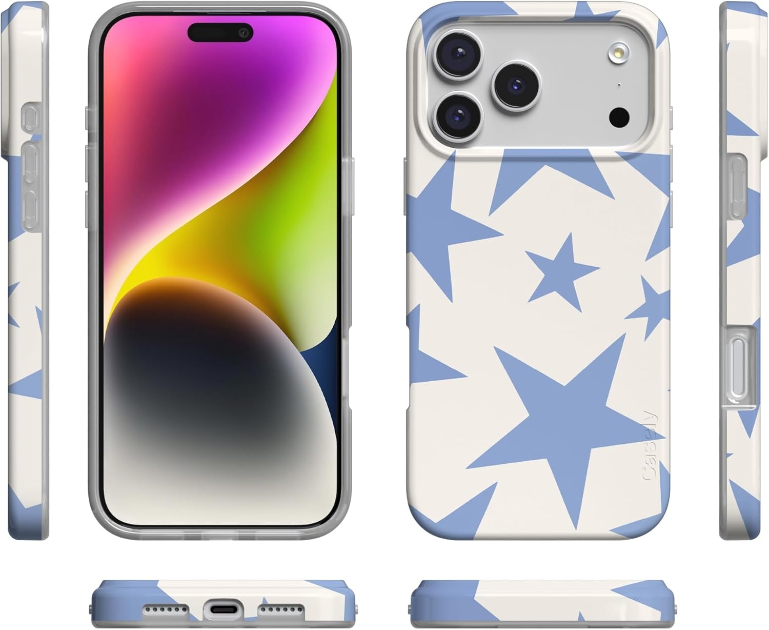 image:imageCasely iPhone 17 Pro Max Case Youre Dinomite Green Dinosaur Compatible with MagSafe Classic Ultra Thin DesignStars Align Blue White Stars