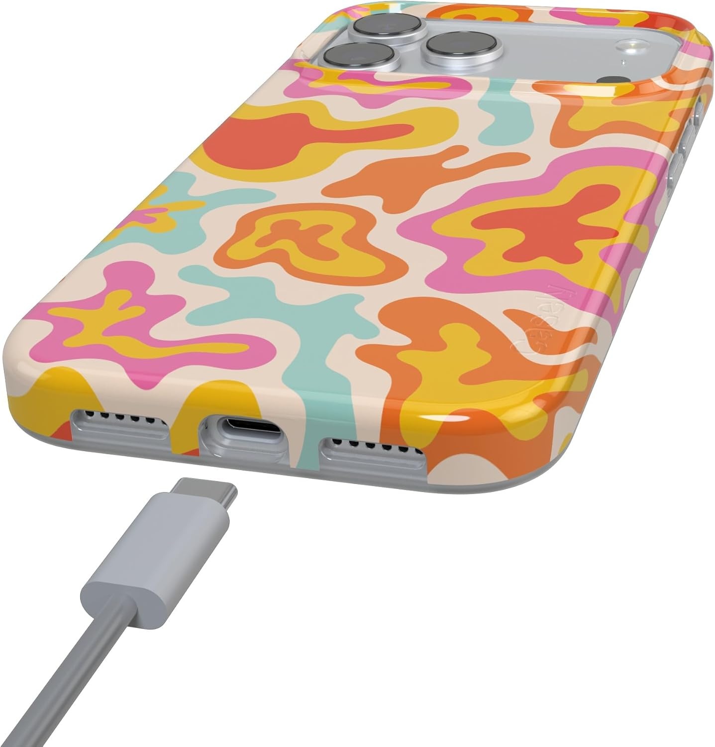 image:imageCasely iPhone 17 Pro Max Case Youre Dinomite Green Dinosaur Compatible with MagSafe Classic Ultra Thin DesignTropical Color Splash Abstract Retro