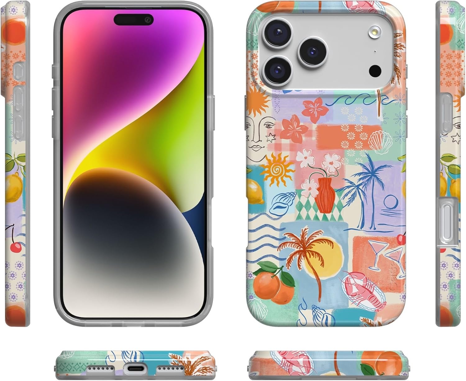 image:imageCasely iPhone 17 Pro Max Case Youre Dinomite Green Dinosaur Compatible with MagSafe Classic Ultra Thin DesignTropical Heat Beachy Collage