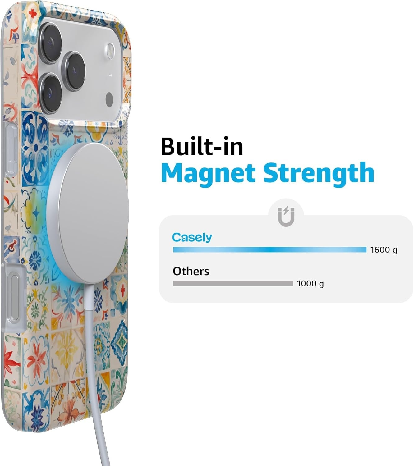 image:imageCasely iPhone 17 Pro Max Case Youre Dinomite Green Dinosaur Compatible with MagSafe Classic Ultra Thin DesignTuscan Tiles Dolce Vita