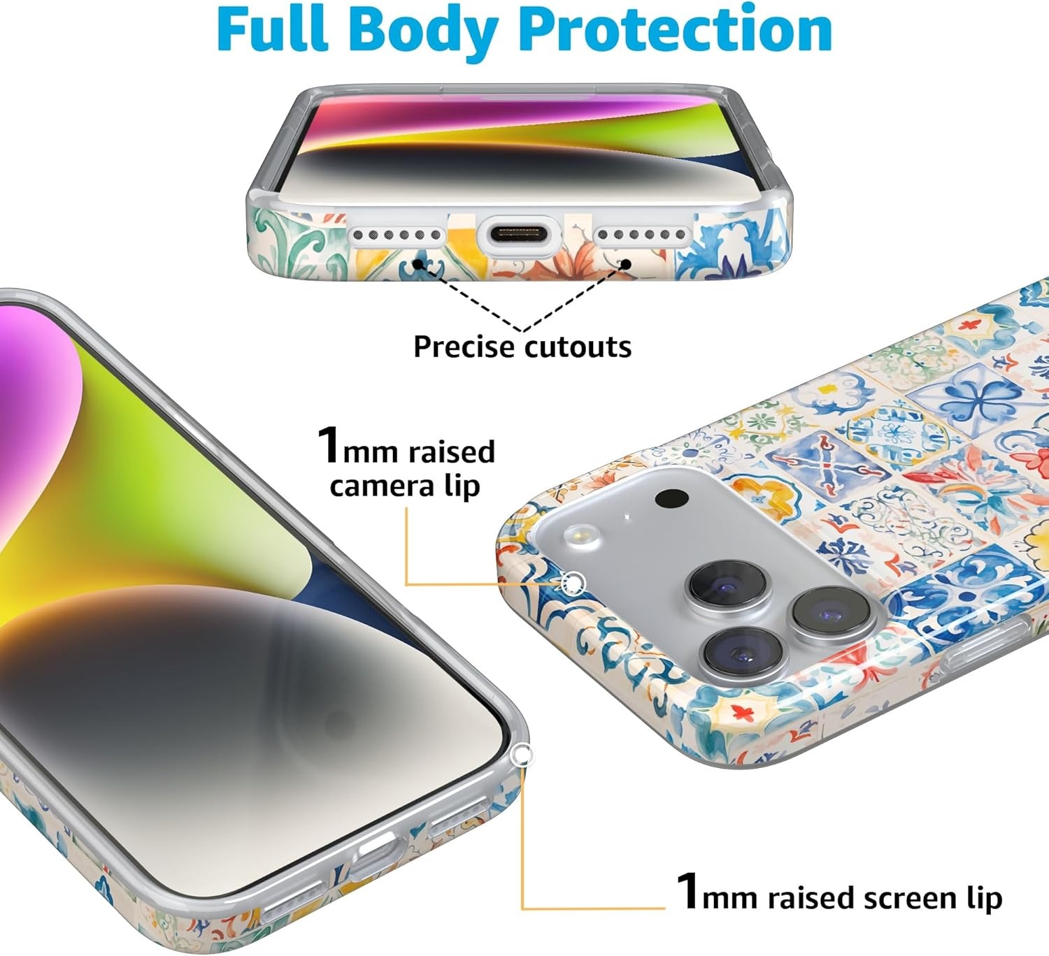 image:imageCasely iPhone 17 Pro Max Case Youre Dinomite Green Dinosaur Compatible with MagSafe Classic Ultra Thin DesignTuscan Tiles Dolce Vita
