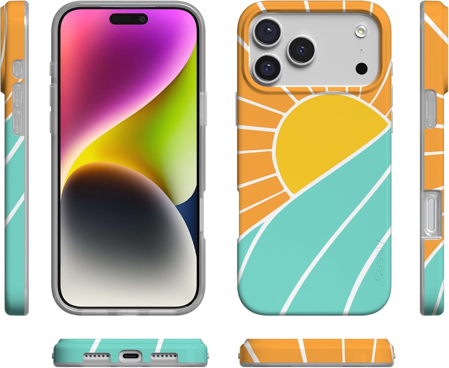 image:imageCasely iPhone 17 Pro Max Case Youre Dinomite Green Dinosaur Compatible with MagSafe Classic Ultra Thin DesignWaves Rays Sunshine