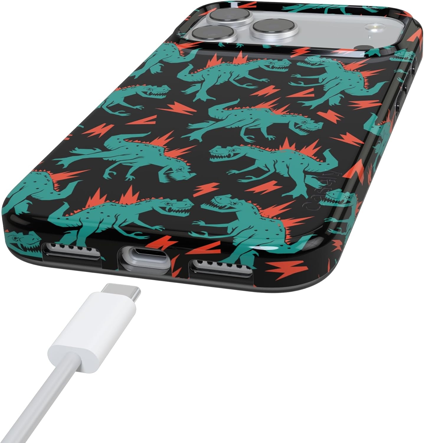 image:imageCasely iPhone 17 Pro Max Case Youre Dinomite Green Dinosaur Compatible with MagSafe Classic Ultra Thin DesignYoure Dinomite Green Dinosaur