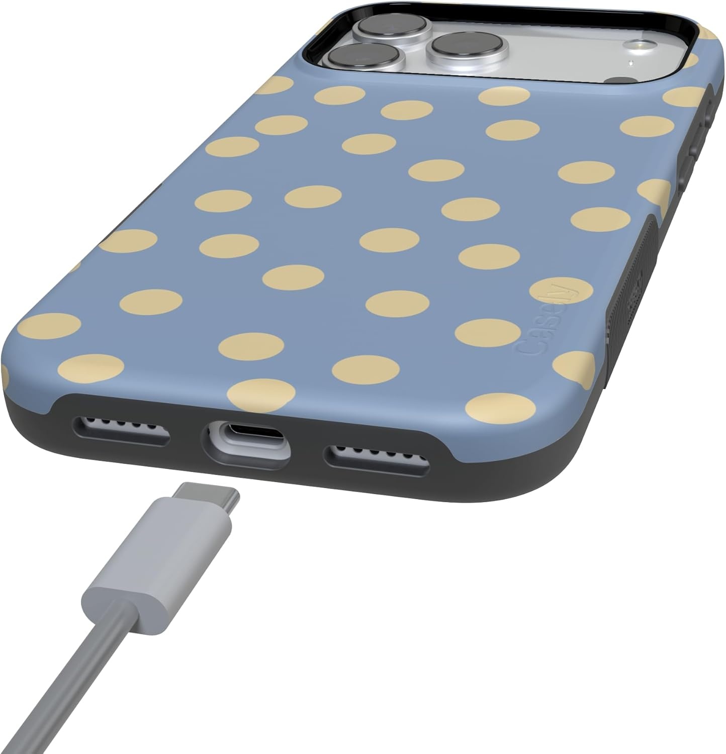 image:imageCasely iPhone 17 Pro Max Case in the Spotlight Pastel Polka Dot Bold Protective Design Compatible with MagSafe