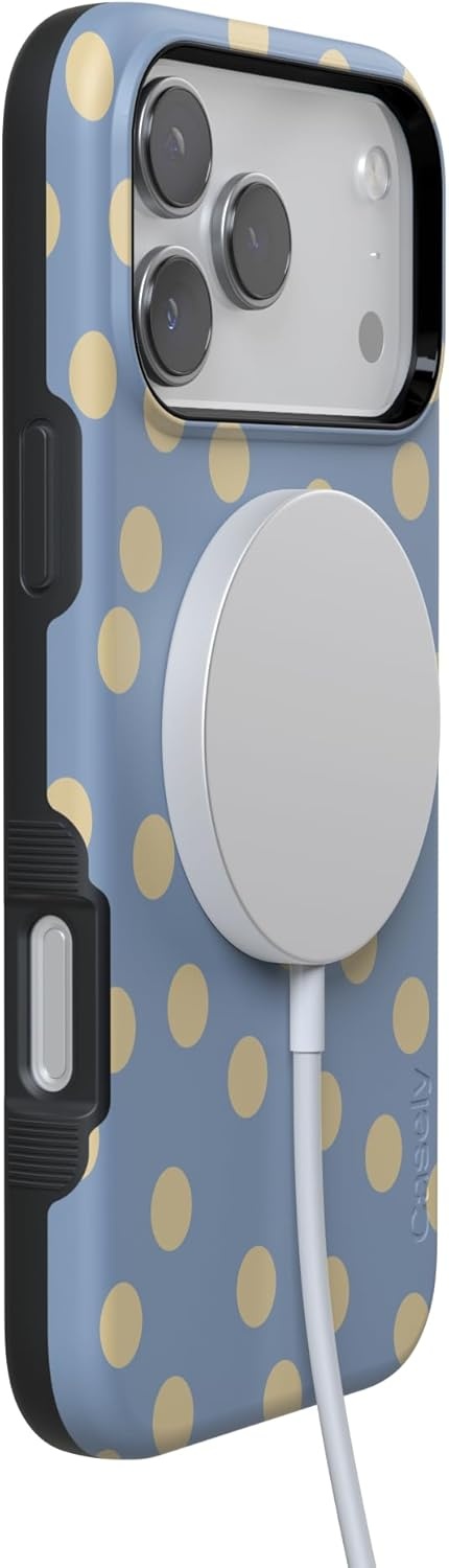 image:imageCasely iPhone 17 Pro Max Case in the Spotlight Pastel Polka Dot Bold Protective Design Compatible with MagSafe