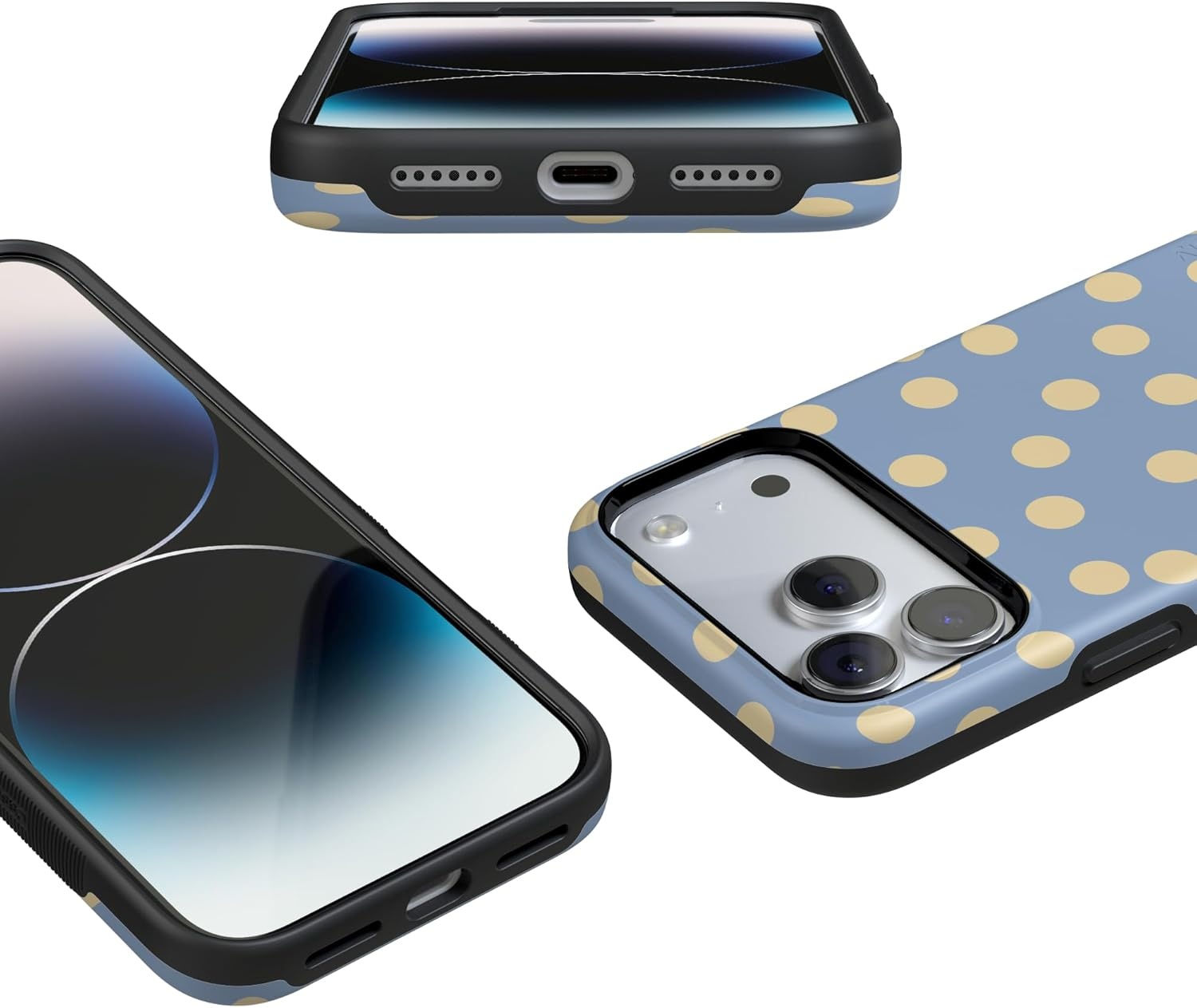 image:imageCasely iPhone 17 Pro Max Case in the Spotlight Pastel Polka Dot Bold Protective Design Compatible with MagSafe
