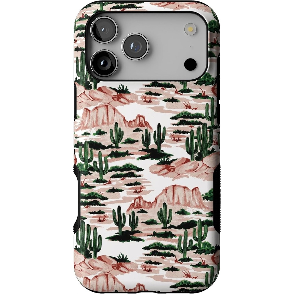 image:imageCasely iPhone 17 Pro Max Case Blue amp White Floral Rose to Fame Bold Protective Design Compatible with MagSafeGold Rush Desert