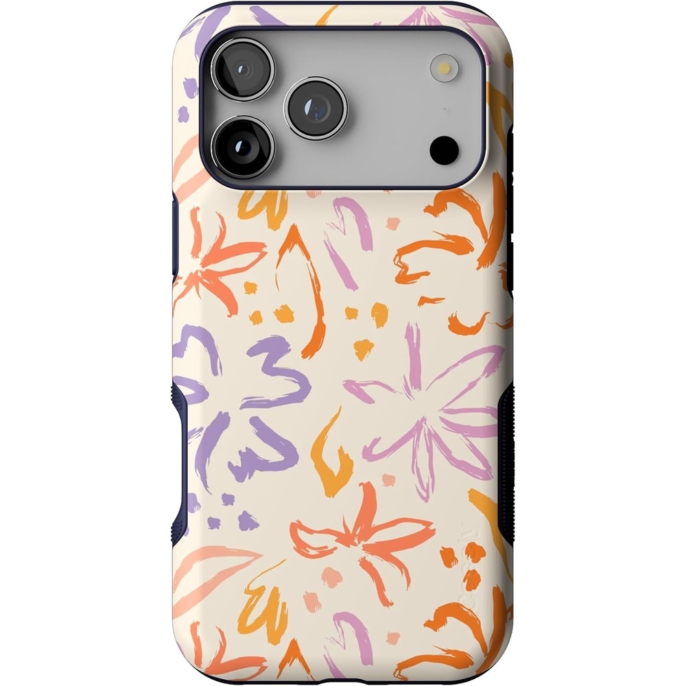 image:imageCasely iPhone 17 Pro Max Case Blue amp White Floral Rose to Fame Bold Protective Design Compatible with MagSafeHibiscus Blooms Hawaiian Floral