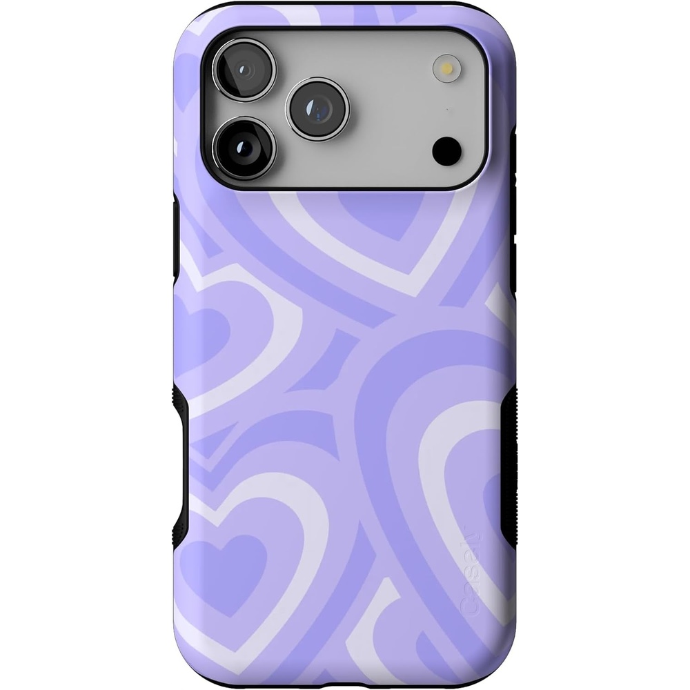 image:imageCasely iPhone 17 Pro Max Case Blue amp White Floral Rose to Fame Bold Protective Design Compatible with MagSafeLove Song Lavender Heart