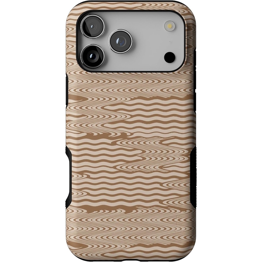 image:imageCasely iPhone 17 Pro Max Case  Blue amp White Floral  Rose to Fame  Bold Protective Design  Compatible with MagSafeMocha Ripple  Brown Waves
