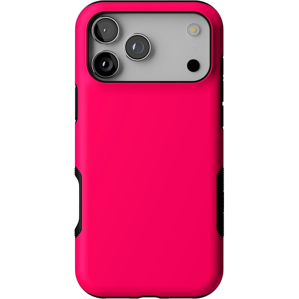 image:imageCasely iPhone 17 Pro Max Case Blue amp White Floral Rose to Fame Bold Protective Design Compatible with MagSafeThink Pink Solid Neon Pink