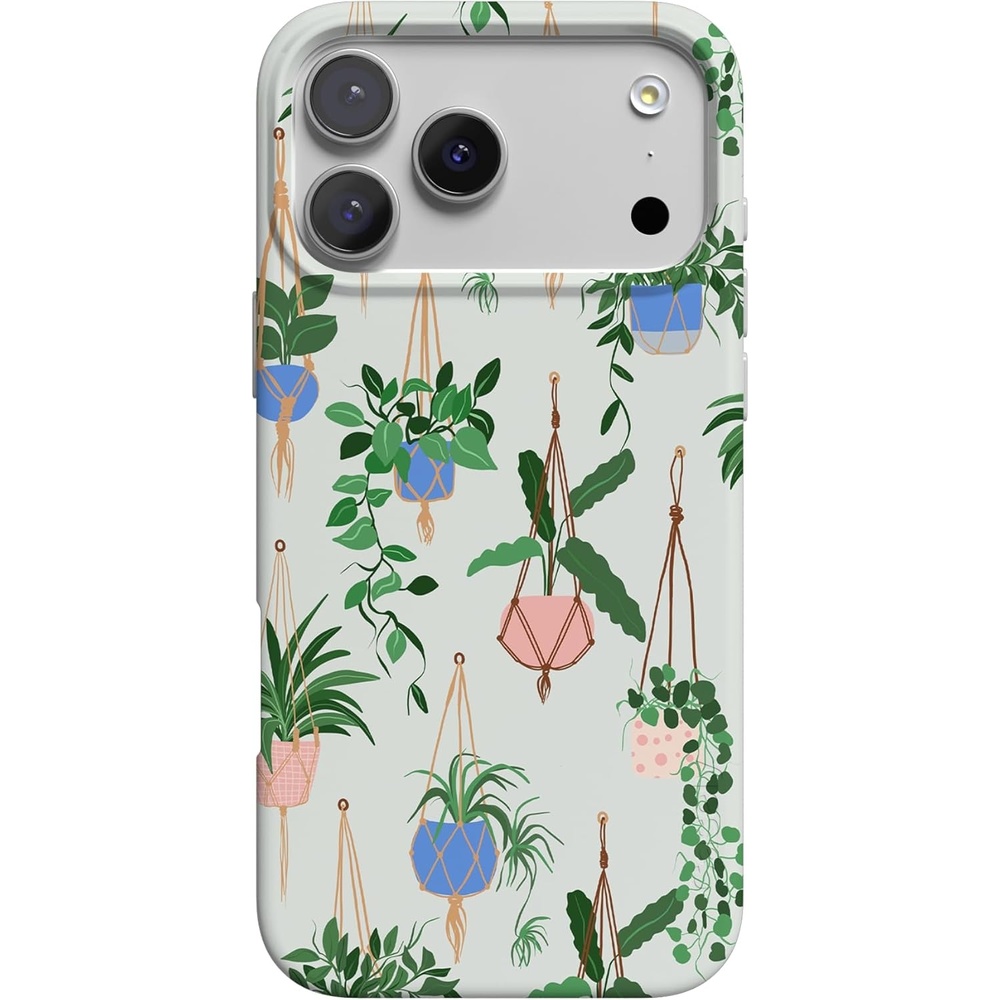 image:imageCasely iPhone 17 Pro Max Case Youre Dinomite Green Dinosaur Compatible with MagSafe Classic Ultra Thin DesignHanging Around Potted Plants Floral