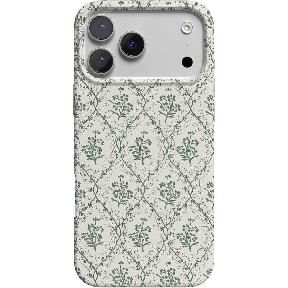 image:imageCasely iPhone 17 Pro Max Case Youre Dinomite Green Dinosaur Compatible with MagSafe Classic Ultra Thin DesignSage Tapestry Floral Vines