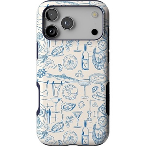 Casely iPhone 17 Pro Max Case | Blue & White Floral | Rose to Fame | Bold Protective Design | Compatible with MagSafe(Amalfi Aperitivo | Dolce Vita)