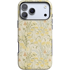 Casely iPhone 17 Pro Max Case | Blue & White Floral | Rose to Fame | Bold Protective Design | Compatible with MagSafe(Boho Blooms | Golden Floral)