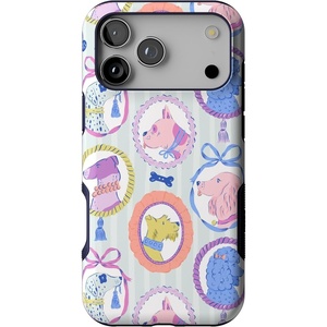Casely iPhone 17 Pro Max Case | Blue & White Floral | Rose to Fame | Bold Protective Design | Compatible with MagSafe(Chateau Pups | French Dog)
