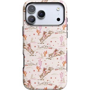 Casely iPhone 17 Pro Max Case | Blue & White Floral | Rose to Fame | Bold Protective Design | Compatible with MagSafe(Cowgirl Canyon | FashionPass x Casely)