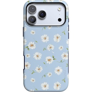 Casely iPhone 17 Pro Max Case | Blue & White Floral | Rose to Fame | Bold Protective Design | Compatible with MagSafe(Daisy Daydream | Baby Blue Floral)