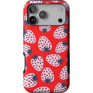 Casely iPhone 17 Pro Max Case | Blue & White Floral | Rose to Fame | Bold Protective Design | Compatible with MagSafe(I’d Pick You | Red Strawberry)