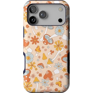 Casely iPhone 17 Pro Max Case | Blue & White Floral | Rose to Fame | Bold Protective Design | Compatible with MagSafe(Mushroom Magic | Retro Floral)