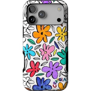 Casely iPhone 17 Pro Max Case | Blue & White Floral | Rose to Fame | Bold Protective Design | Compatible with MagSafe(Outside the Lines | Crayola Marker)