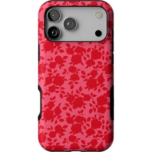 Casely iPhone 17 Pro Max Case | Blue & White Floral | Rose to Fame | Bold Protective Design | Compatible with MagSafe(Rose Garden | Red Aesthetic)
