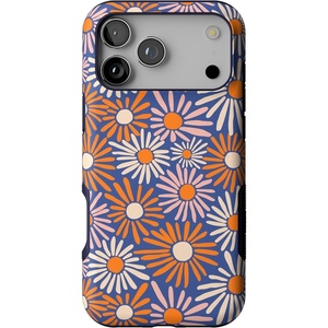 Casely iPhone 17 Pro Max Case | Blue & White Floral | Rose to Fame | Bold Protective Design | Compatible with MagSafe(Spring Forward | Daisy Floral)
