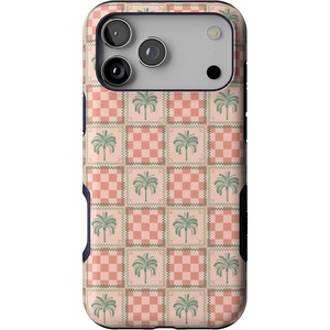 Casely iPhone 17 Pro Max Case | Blue & White Floral | Rose to Fame | Bold Protective Design | Compatible with MagSafe(The Social Club | Palm Beach)